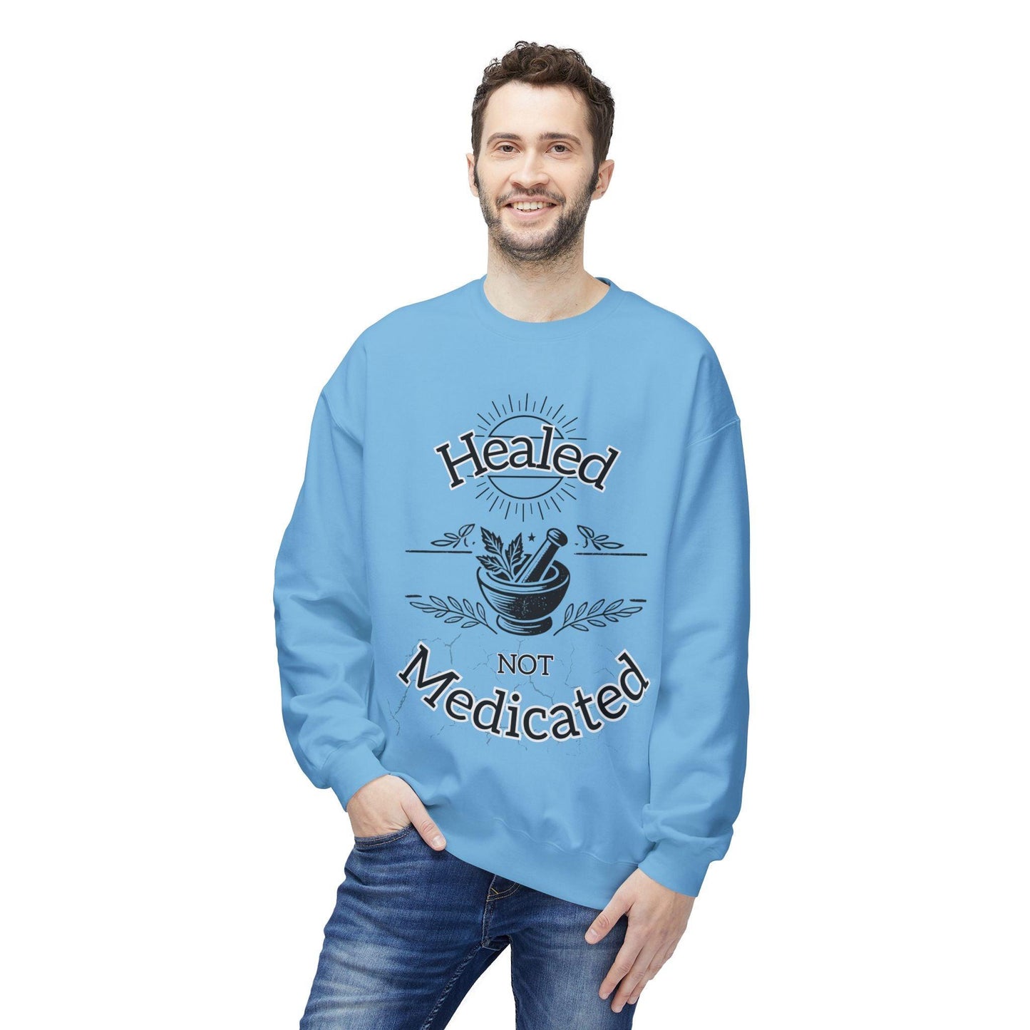 Healed Not Medicated Fleece โ Holistic Health Apparel for Natural Healing & Wellness Advocates - The Creator's Cure