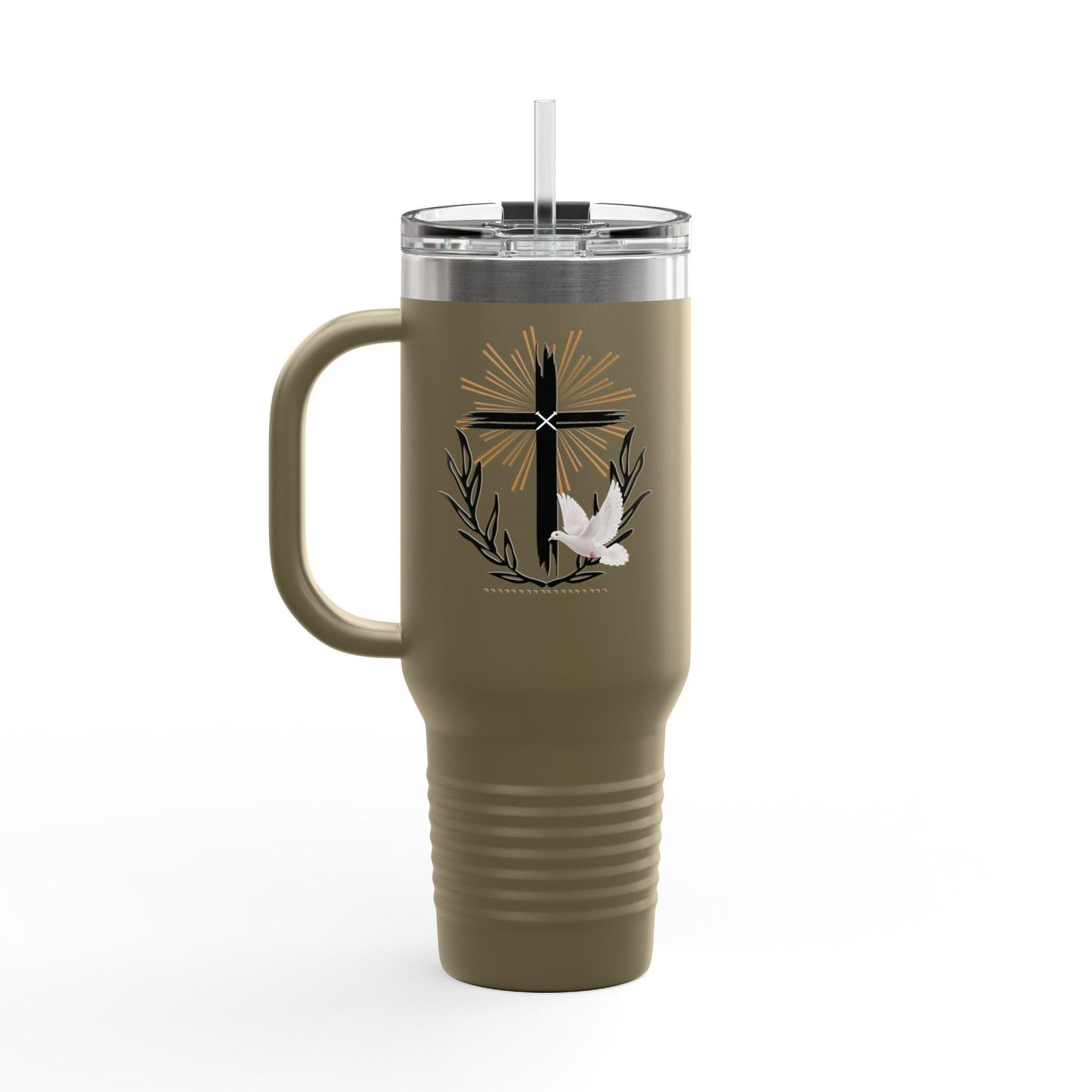 Faith Over Fear Travel Mug – 40oz Insulated Stainless Steel Tumbler - The Creator's Cure