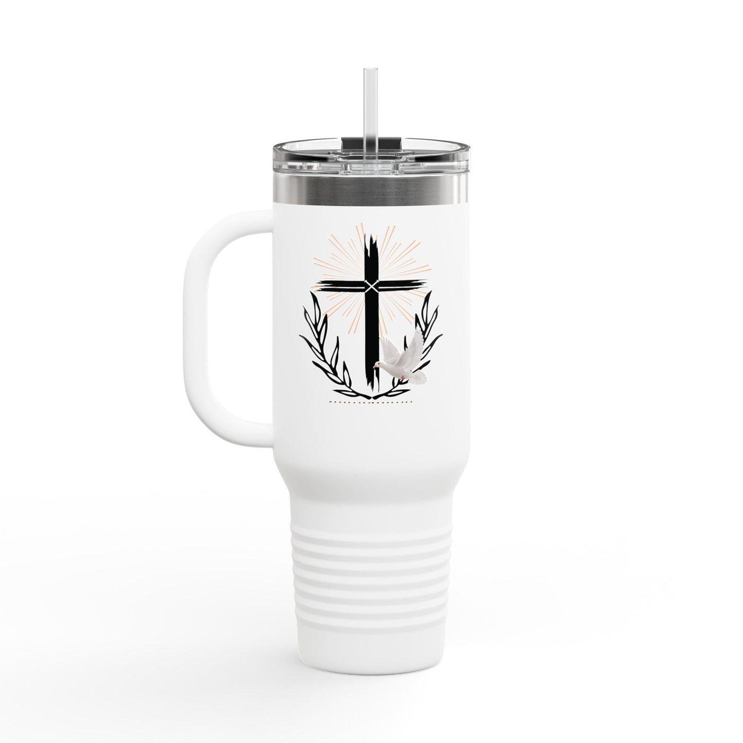 Faith Over Fear Travel Mug – 40oz Insulated Stainless Steel Tumbler - The Creator's Cure