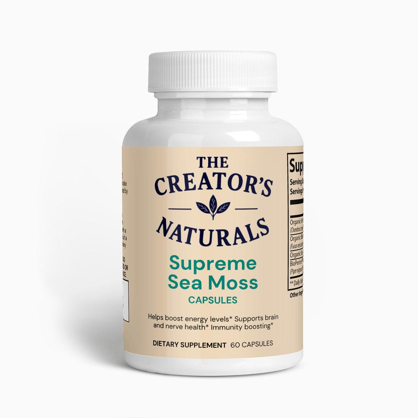 Supreme Sea Moss Capsules | Organic Irish Moss with Bladderwrack & Burdock