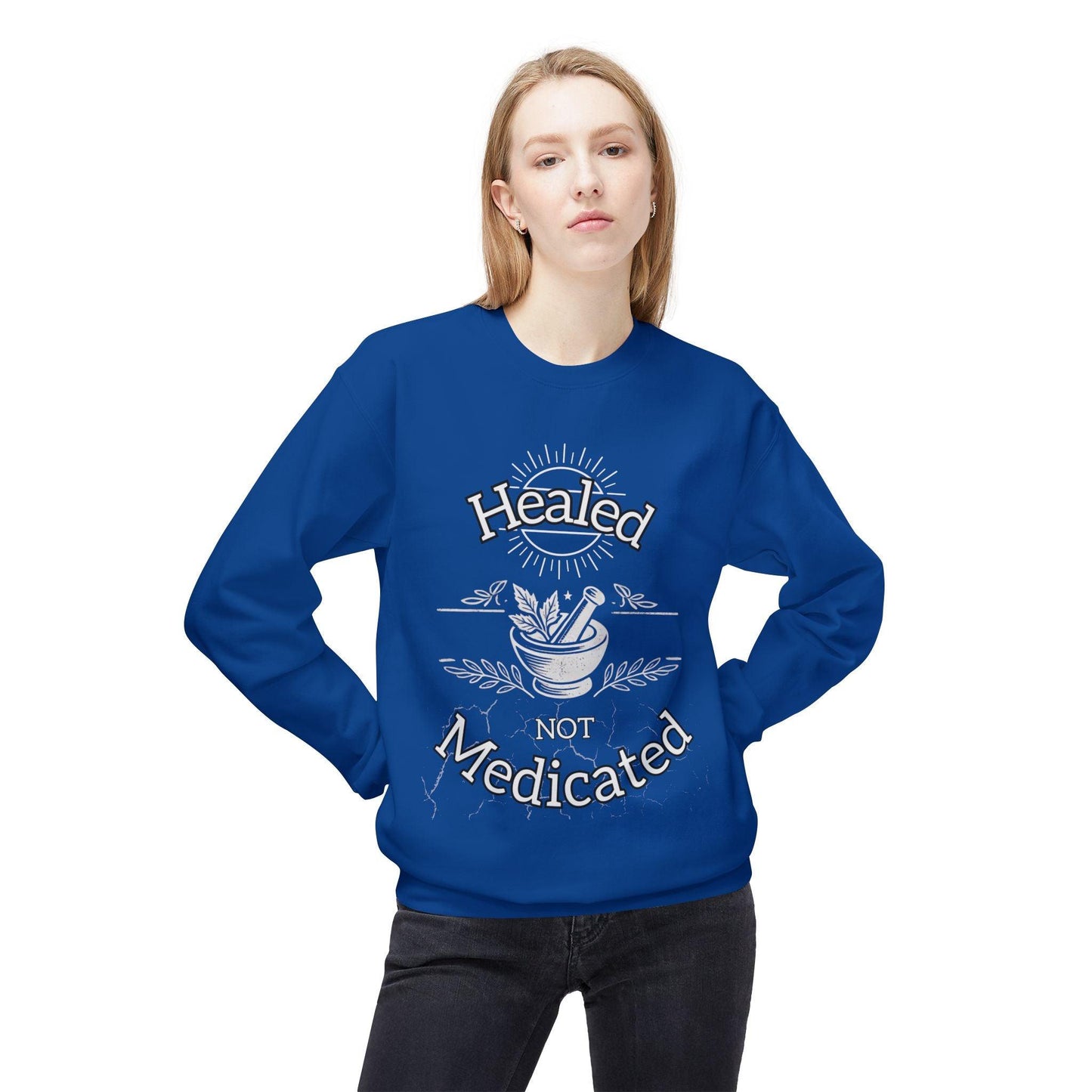 Healed Not Medicated Fleece โ Holistic Health Apparel for Natural Healing & Wellness Advocates - The Creator's Cure