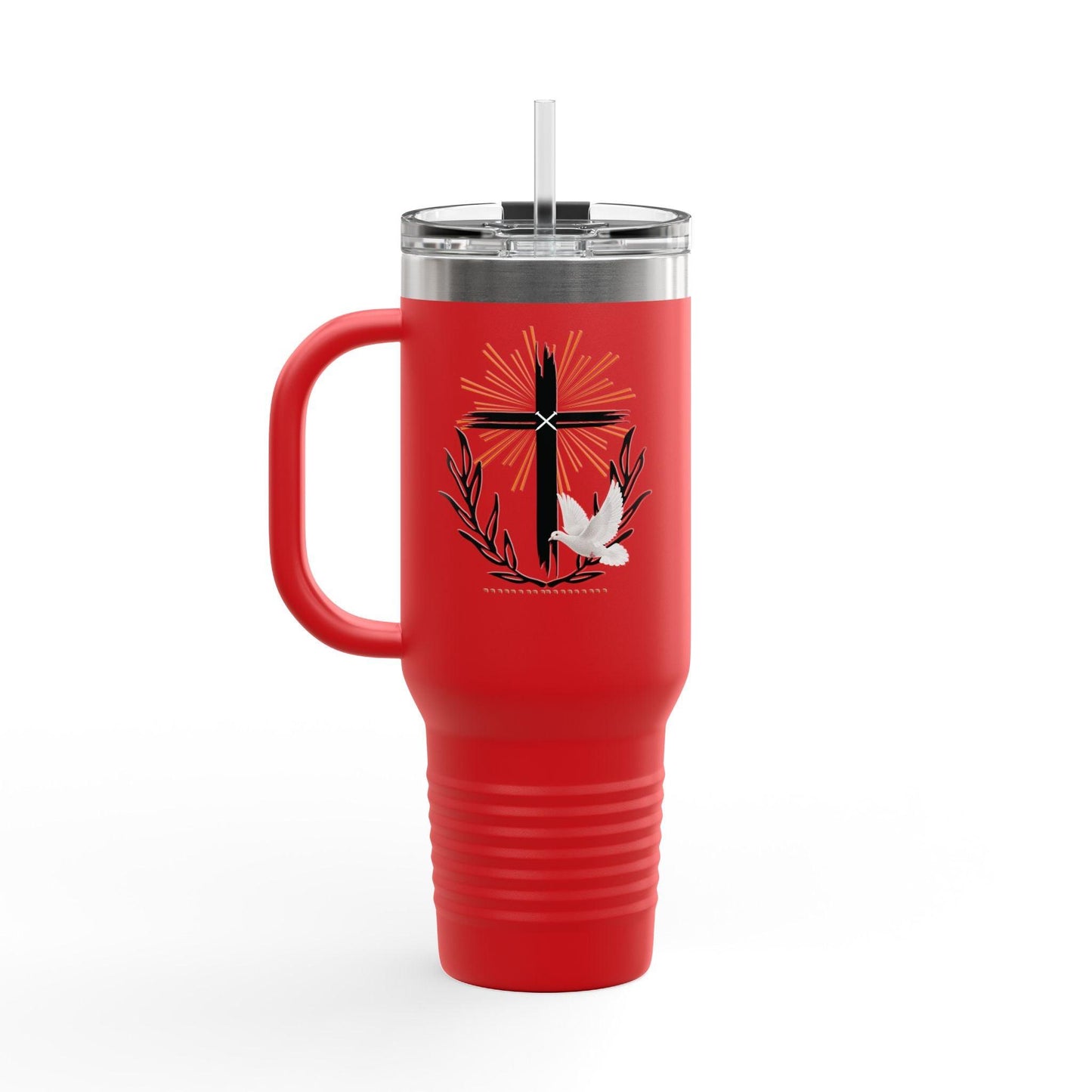 Faith Over Fear Travel Mug – 40oz Insulated Stainless Steel Tumbler - The Creator's Cure