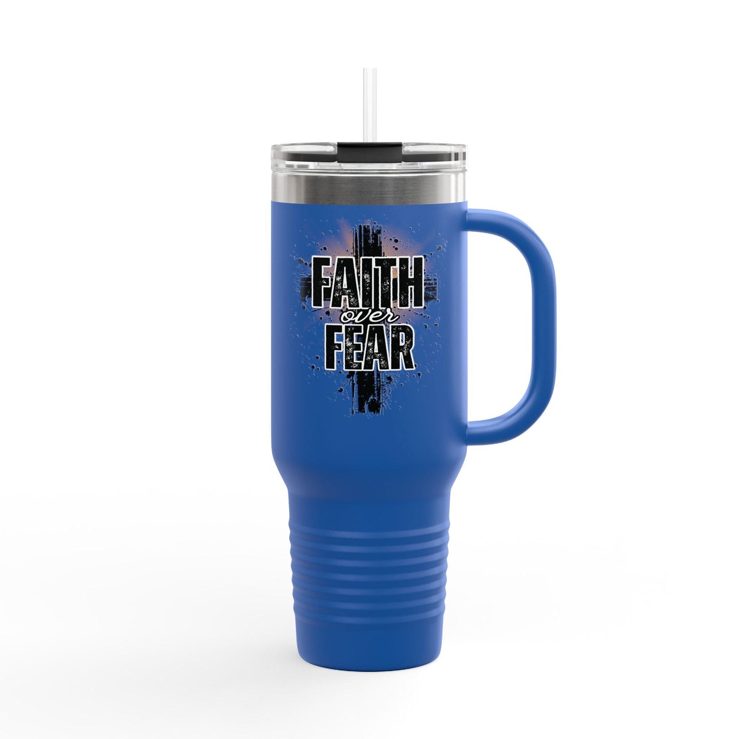 Faith Over Fear Travel Mug – 40oz Insulated Stainless Steel Tumbler - The Creator's Cure