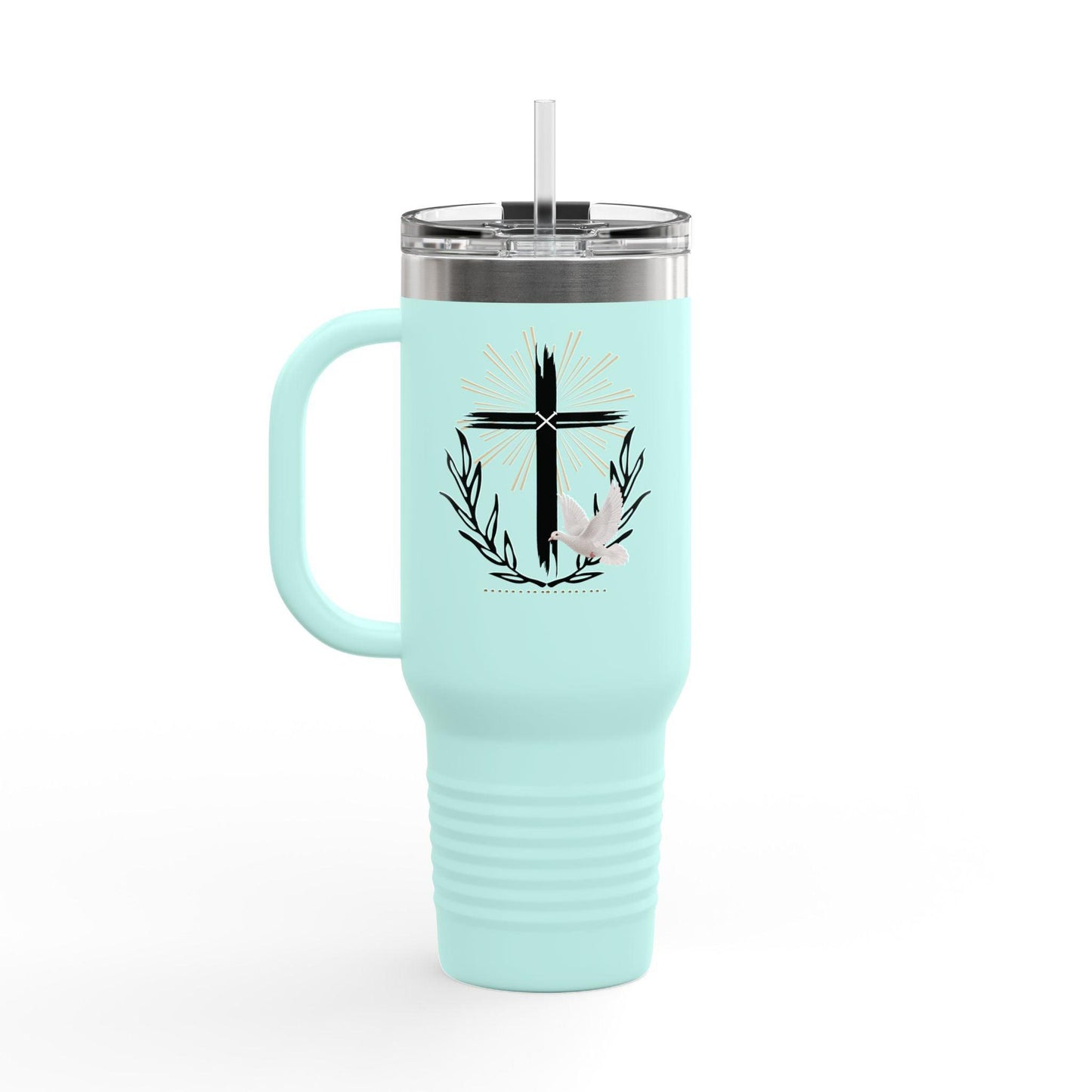 Faith Over Fear Travel Mug – 40oz Insulated Stainless Steel Tumbler - The Creator's Cure