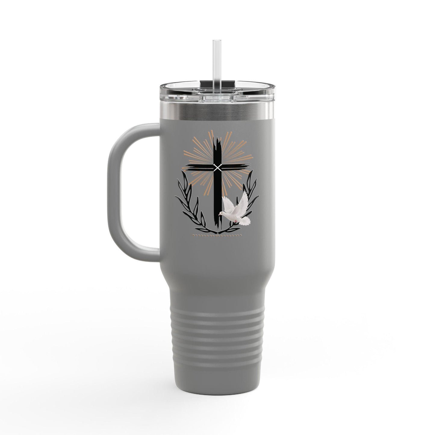 Faith Over Fear Travel Mug – 40oz Insulated Stainless Steel Tumbler - The Creator's Cure
