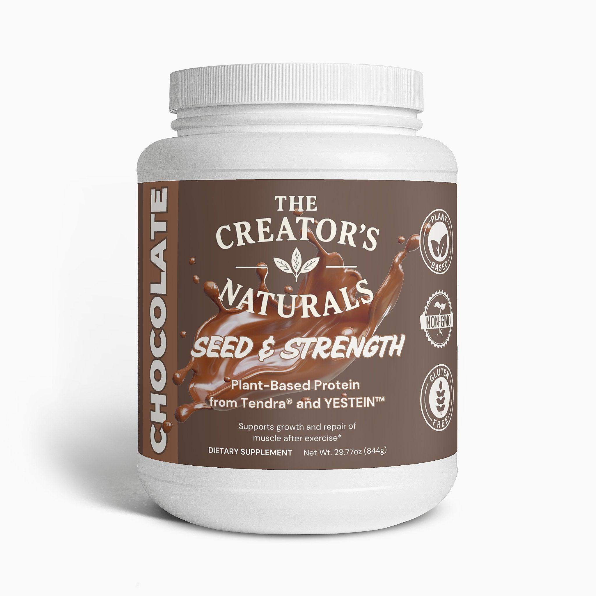Seed & Strength Plant Protein Powder – Chocolate | Vegan, Dairy-Free Muscle Recovery Shake